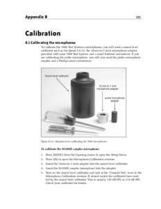 Appendix B  185 Calibration B.1 Calibrating the microphones