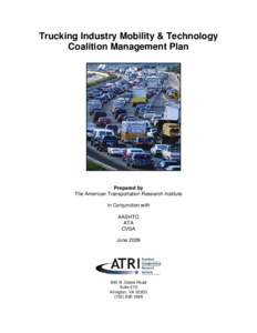 Trucking Industry Mobility & Technology Forum (TIMTF) Management Plan