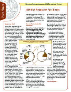 Fact Sheet What is the Risk? National Native American AIDS Prevention Center  IDU Risk Reduction Fact Sheet