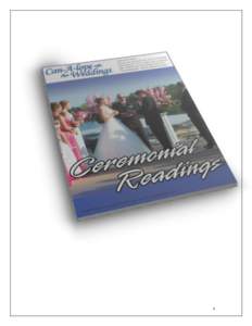 1  Wedding Ceremonial Readings From Contemporary to NonDenominational Including Civil & Marriage Renewal Vows