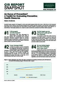 CIS REPORT  SNAPSHOT Policy Monograph 143