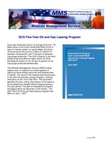 Microsoft Word - OCS Five-Year Oil and Gas Leasing Program.doc