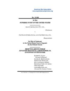 [removed]Brief for Advanced Biological Laboratories, SA in Support of Petitioner