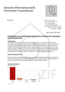 ZIF-Stellungnahme zum Fachgespräch zur Situation der Frauenhäuser[removed]