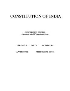 CONSTITUTION OF INDIA  CONSTITUTION OF INDIA