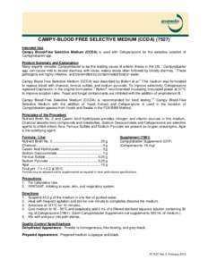 Campy Blood-Free Selective Medium (CCDA) Product Information Page