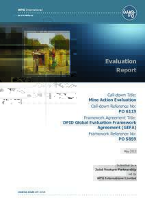 WYG International part of the WYG group Evaluation Report