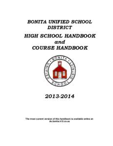 BONITA UNIFIED SCHOOL DISTRICT HIGH SCHOOL HANDBOOK and COURSE HANDBOOK