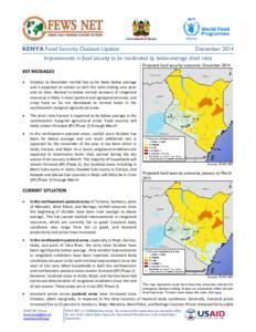 Government of Kenya  KENYA Food Security Outlook Update December 2014