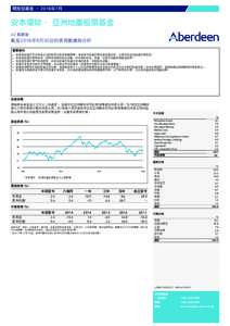 開放型基金 ﹣2016年7月  安本環球 - 亞洲地產股票基金 A2 類累積  截至2016年6月30日的表現數據與分析