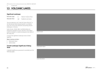 DPCD South West Victoria Landscape Assessment Study | Significant landscapes 1.3	volcanic Lakes 1.3	 volcanic Lakes Significant Landscape Character Type