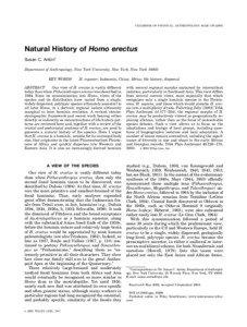 YEARBOOK OF PHYSICAL ANTHROPOLOGY 46:126 –[removed]Natural History of Homo erectus