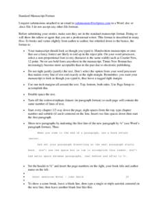 Microsoft Word - Standard Manuscript Format