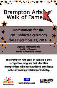 Arts Walk of Fame Nominations 2015