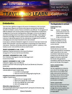 NOVEMBER 9 – 11, 2012  THE MONTAGE, LAGUNA BEACH  TRAVEL AND LEARN California