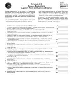 Schedule C-2 Excess Deductions Against Trade or Business Income Generally, taxpayers may not use excess 5.3% deductions to offset interest (other than from Massachusetts banks), dividends and capital gains income. Howeve