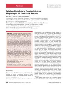 Cellulose hydrolysis in evolving substrate morphologies III: Timescale analysis