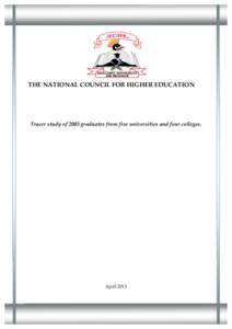      THE  NATIONAL  COUNCIL  FOR  HIGHER  EDUCATION        