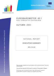 Belgium / Western Europe / Eurobarometer / European Union / Belgians / European integration / Europe / International relations / Political geography