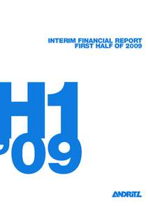 Andritz Interim financial report First Half of 2009