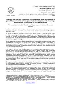 Court of Justice of the European Union PRESS RELEASE No[removed]Luxembourg, 12 December 2013