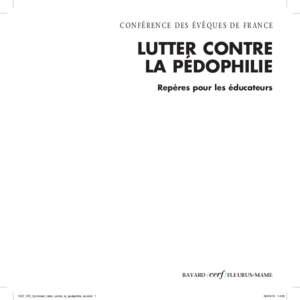 Conférence des évêques de France  lutter contre la pédophilie Repères pour les éducateurs