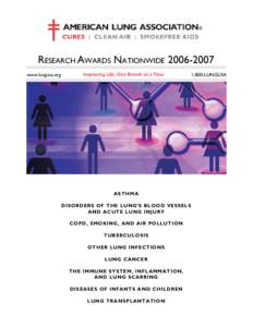 Research Awards Nationwide[removed]www.lungusa.org Improving Life, One Breath at a Time  Asthma