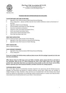 The Pony Club Association Of N.S.W. Office 7, 25 Victoria Street Wollongong NSW 2500 Phone: ([removed]Fax: ([removed]Email: [removed] Correspondence to: PO Box 2085 Wollongong NSW[removed]February 2015