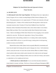 Middle States Commission on Secondary Schools / Bridgeton Public Schools / Bridgeton /  New Jersey / No Child Left Behind Act / School library / Dual language / Bridgeton / Education / New Jersey / Bridgeton High School