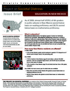 VCU Center on Human Needs  Project on Societal Distress Issue Brief  Vol. I, No. 32 • November 2010