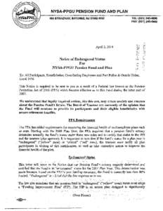 NYSA-PPGU PENSION FUND AND PLAN TEL: ([removed]FAX: ([removed]889 BROADWAY, BAYONNE, NJ[removed]