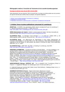 STATEC - bibliographie - actualisation  juin[removed]fvrier 2002