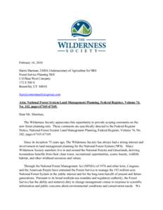 [removed]final TWS NFMA Forest Plg Rule Comment Letter