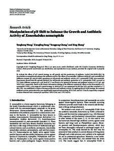 Equilibrium chemistry / Bioreactors / Bacteriology / PH / Fed-batch / Enzyme / Bacteria / Phosphate / Chemistry / Microbiology / Acid-base chemistry