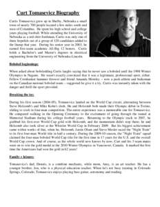 Microsoft Word - Curt Tomasevicz Bio.doc