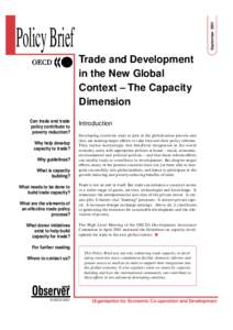 September[removed]Policy Brief Trade and Development in the New Global Context – The Capacity