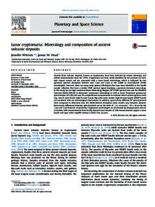 Planetary and Space Science–81  Contents lists available at ScienceDirect Planetary and Space Science journal homepage: www.elsevier.com/locate/pss