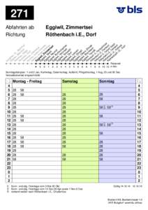 271 Abfahrten ab Richtung Eggiwil, Zimmertsei Röthenbach i.E., Dorf