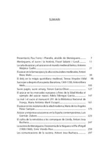 sumari  Presentació, Pau Forns i Planella, alcalde de Menàrguens...........	7