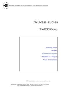 European Foundation for the Improvement of Living and Working Conditions  EWC case studies The BOC Group  Company profile