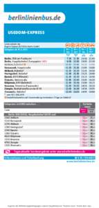 USEDOM-EXPRESS Linienverkehr der Bayern Express & P. Kühn Berlin GmbH Fahrplan ab