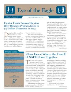 Eye of the Eagle Volume 5, Number 2 THE CARTER CENTER  Center Hosts Annual Review