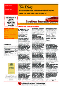 The Diary  Volume 3, Issue 3 December 2002