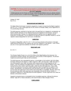 CAUTION: The following advice may be based on a rule that has been revised since the opinion was first issued. Consequently, the analysis reflected in the opinion may be outdated. IC[removed]Nepotism A field supervisor 