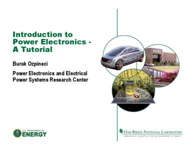 Introduction to Power Electronics A Tutorial Burak Ozpineci