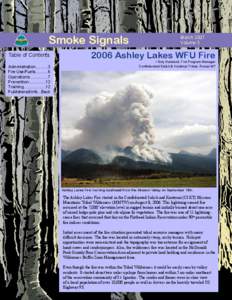 Smoke Signals Table of Contents Administration[removed]Fire Use/Fuels[removed]Operations[removed]Prevention[removed]