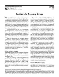 L-6 fertilizers trees and shrub