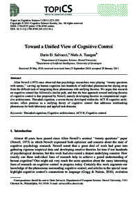 Ethology / Cognitive architecture / Cognitive science / ACT-R / Cognitive model / Cognitive psychology / Task switching / Transfer of learning / Cognitive linguistics / Mind / Science / Cognition