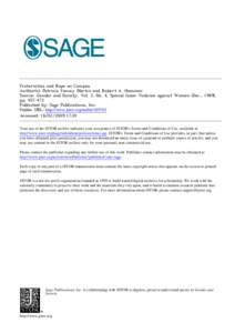 Fraternities and Rape on Campus Author(s): Patricia Yancey Martin and Robert A. Hummer Source: Gender and Society, Vol. 3, No. 4, Special Issue: Violence against Women (Dec., 1989), ppPublished by: Sage Publica