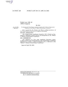 119 STAT[removed]PUBLIC LAW 109–10—APR. 29, 2005 Public Law 109–10 109th Congress